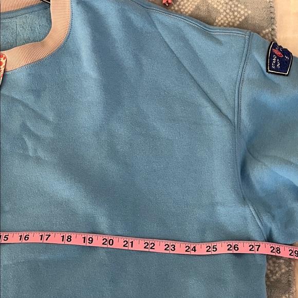 FP Movement All Star Fleece Blue Crewneck SweatShirt with Patches - Picture 9 of 13